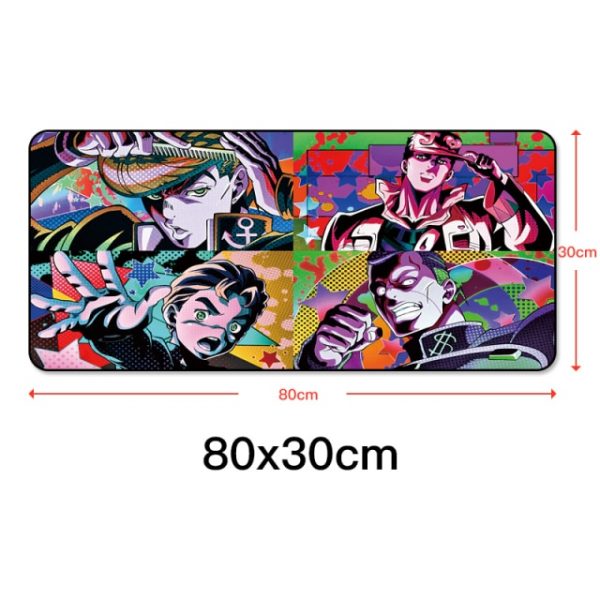 80x30cm Gaming Mousepad Locking Edge Anime Computer Rubber Mouse Pad for JOJO Bizarre Adventure Large Cartoon 2.jpg 640x640 2 - Anime Mousepads