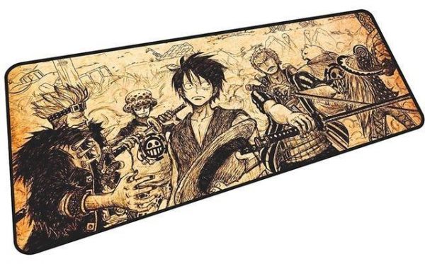 Luffy, Zoro, Law, and Kid mousepad 3 / Size 700x400x3mm Official Anime Mousepads Merch