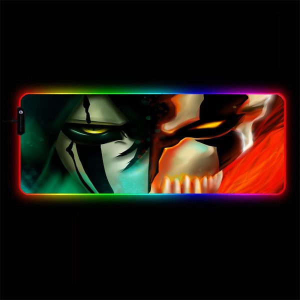 Ulquiorra / Vasto Lorde Ichigo Design RGB Gamer Mouse Pad Large Computer Desk Mat XXL PC Gaming Mousepad 350x250x3mm Official Anime Mousepad Merch