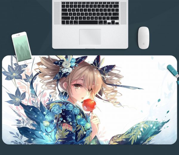 3D Flower Season Girl 3935 Anime Desk Mat YYA1215