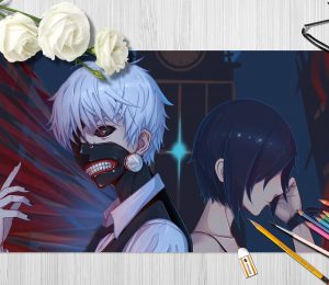 3D Tokyo Ghoul 4202 Anime Desk Mat YYA1215