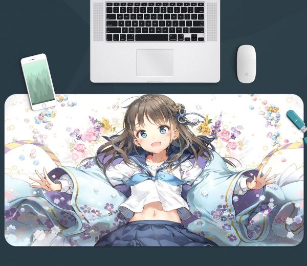 3D Flower Season Girl 3930 Anime Desk Mat YYA1215