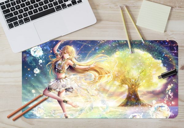 3D Glowing Girl 3755 Anime Desk Mat YYA1215