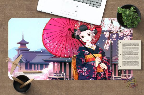 3D Flower Season Girl 3925 Anime Desk Mat YYA1215