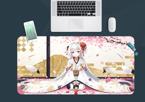 3D Flower Season Girl 3937 Anime Desk Mat YYA1215