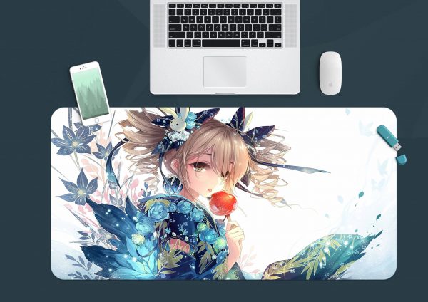 3D Flower Season Girl 3935 Anime Desk Mat YYA1215