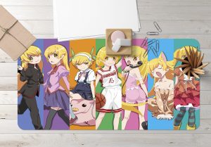 3D Monogatari Series 3672 Anime Desk Mat YYA1215